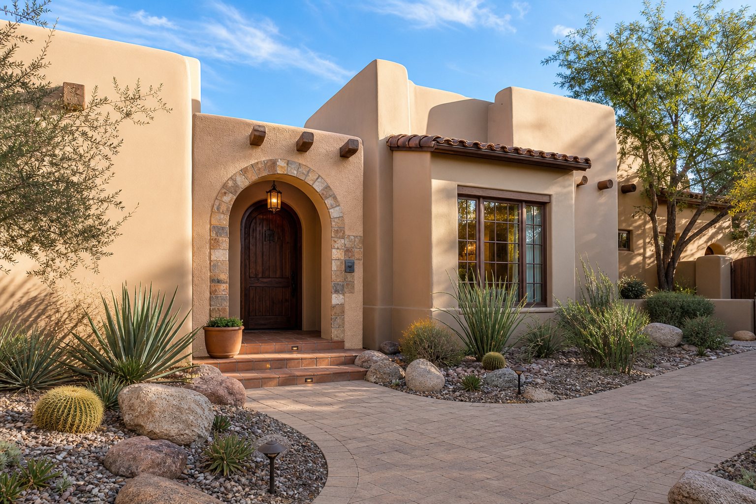 Southwest style exterior finish